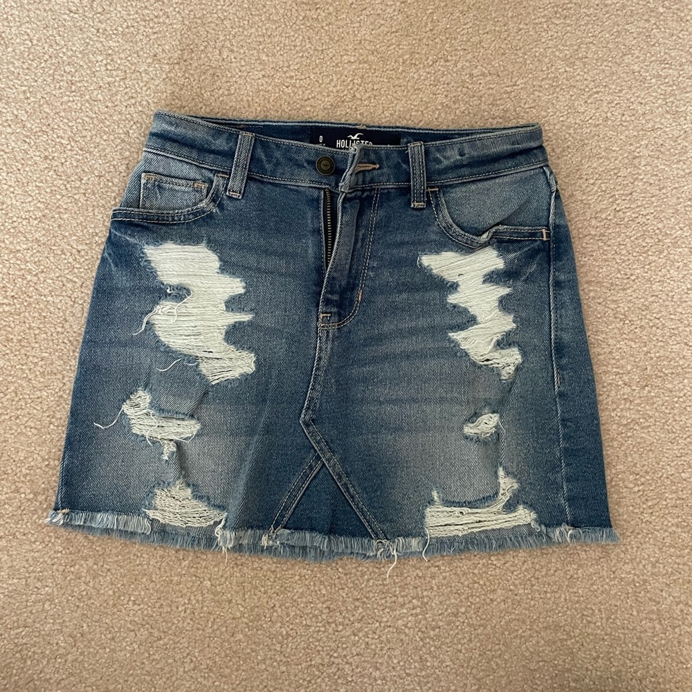 Hollister jean skirt